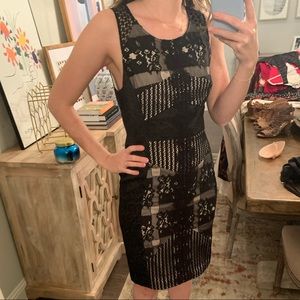 Anthro Black lace dress